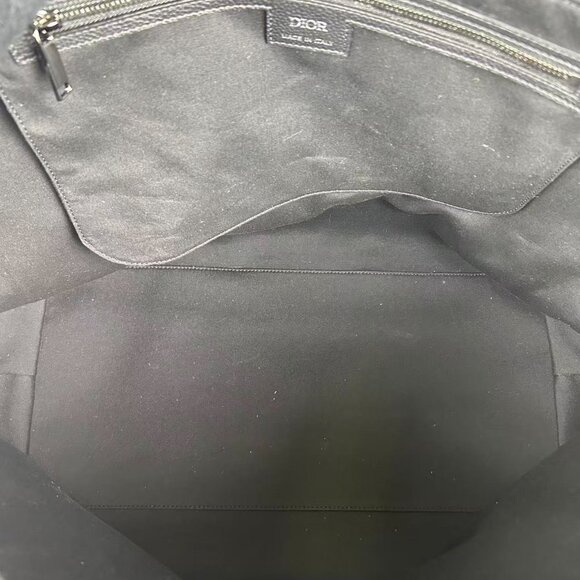 Christian Dior Oblique Canvas 48H Travel Duffle Bag Navy Blue with Shoulder Stra - Picture 10 of 11